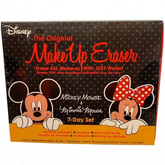 The Original MakeUp Eraser Disney Mickey & Minnie 7 Day Set with Laundry Bag NWB - Picture 1 of 6